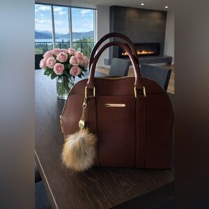 Steve Madden  Brown Dome Satchel Handbag